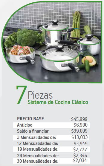 Sistema de cocina Clasico marca ROYAL PRESTIGE 7 piezas DISNAT