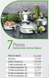 Sistema de cocina Clásico marca ROYAL PRESTIGE - 7 piezas